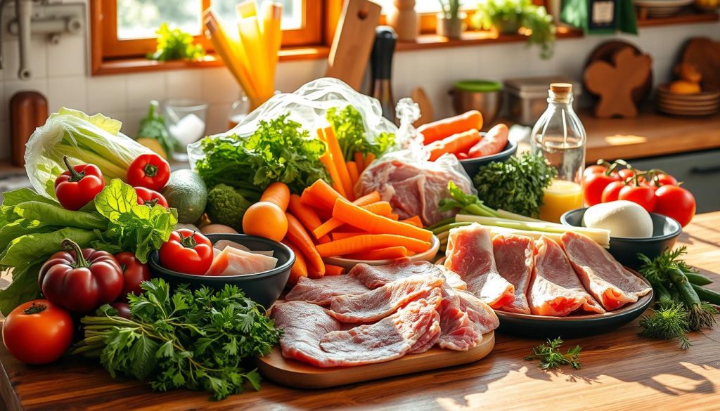 selecting fresh ingredients